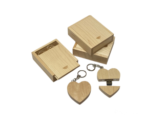 USB Flashdisk SRDCE 32GB - světlý s gravírováním